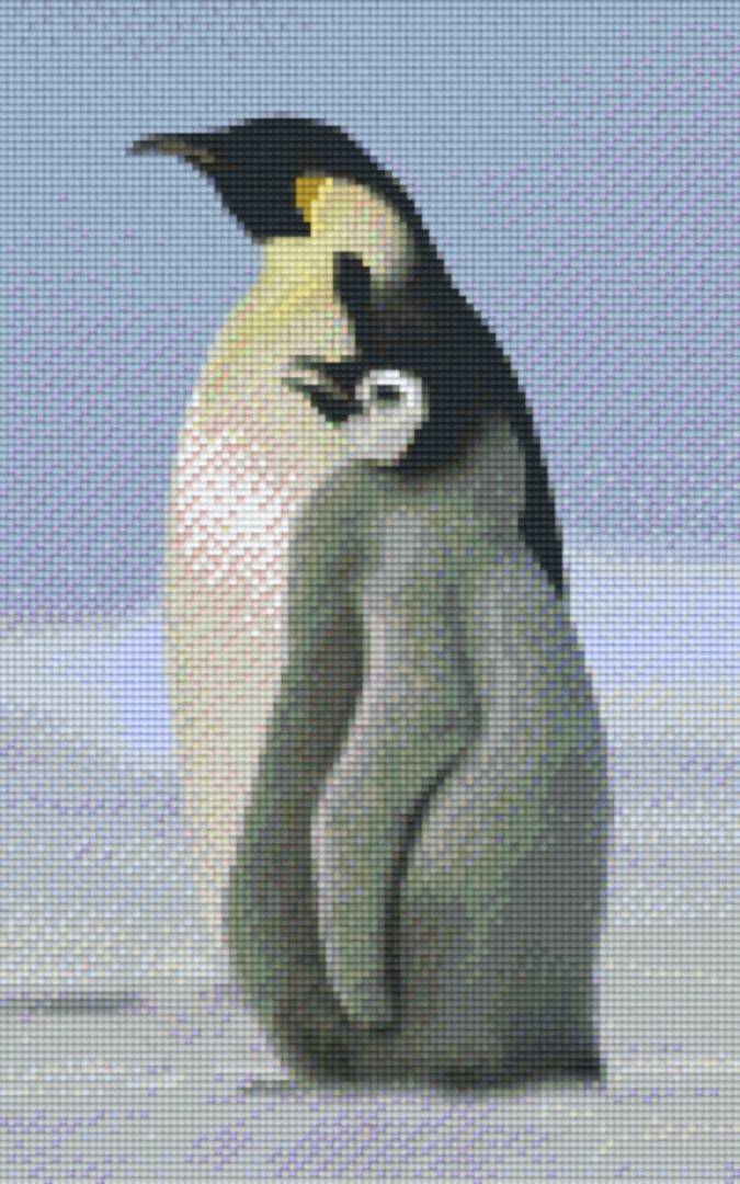 Pinguins Eight [8] Baseplate PixelHobby Mini-mosaic Art Kit image 0